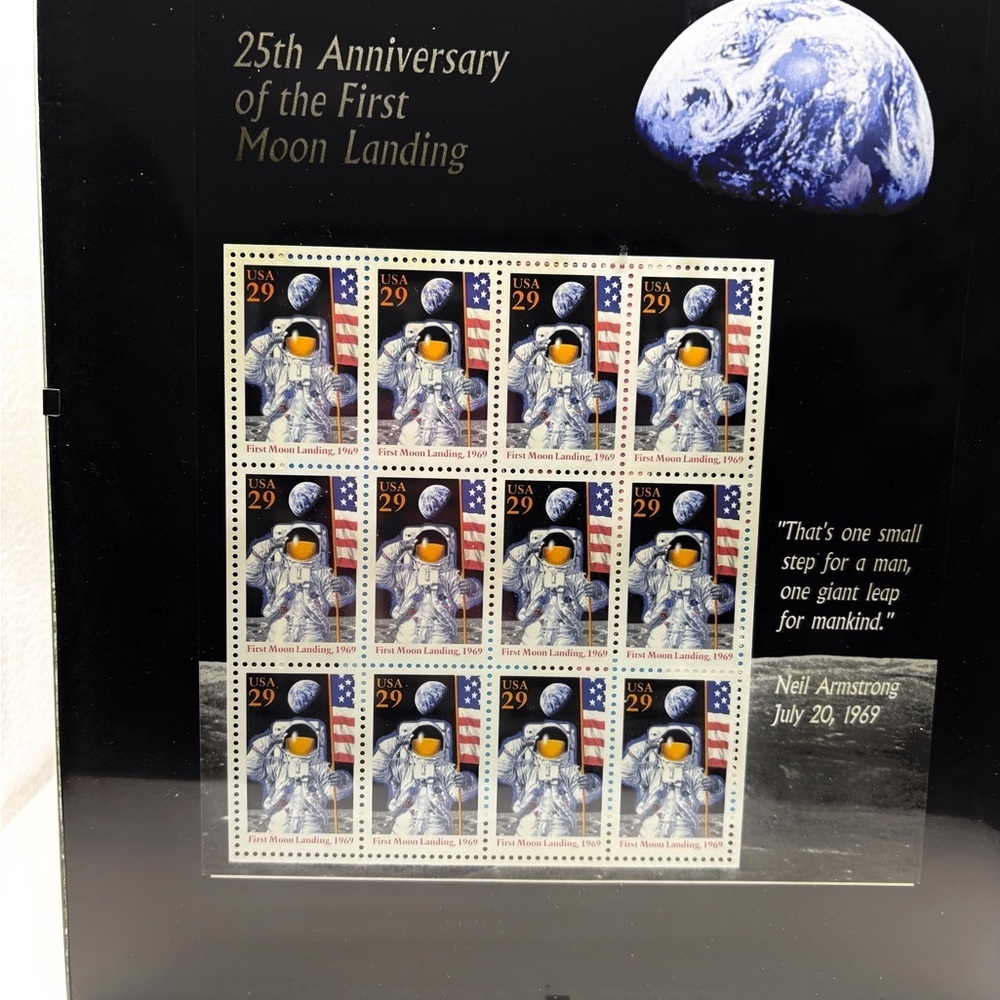 (138) 25th Anniversary Moon Landing Stamp Sheet